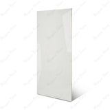 Carara Grey glossy marble effect porcelain tile 60x120cm with 9mm thickness features soft grey tones, subtle veining and polished finish.