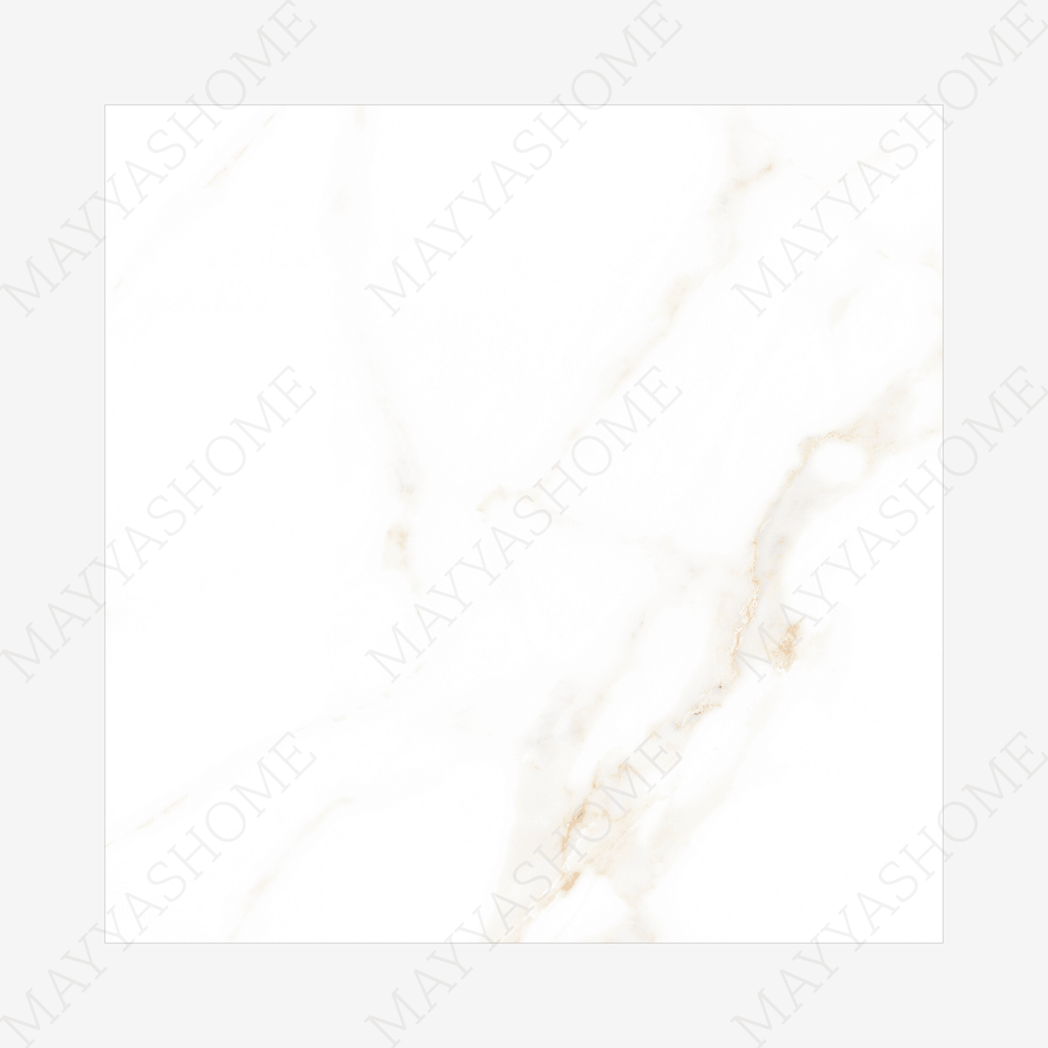 Cecelia Gold 120x120cm matt porcelain tile with soft cream base and golden veining. Elegant, durable, and ideal for modern luxury interiors.