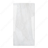 Celeste White glossy marble effect porcelain tile 60x120cm with 9mm thickness features bright white base, soft grey veins and polished finish.