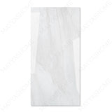 Celeste White glossy marble effect porcelain tile 60x120cm with 9mm thickness features bright white base, soft grey veins and polished finish.