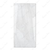 Celeste White glossy marble effect porcelain tile 60x120cm with 9mm thickness features bright white base, soft grey veins and polished finish.