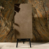 Cemento Brown porcelain tile in 60x120cm offers a warm cement look with high durability, low maintenance, and a modern finish for floors and walls.