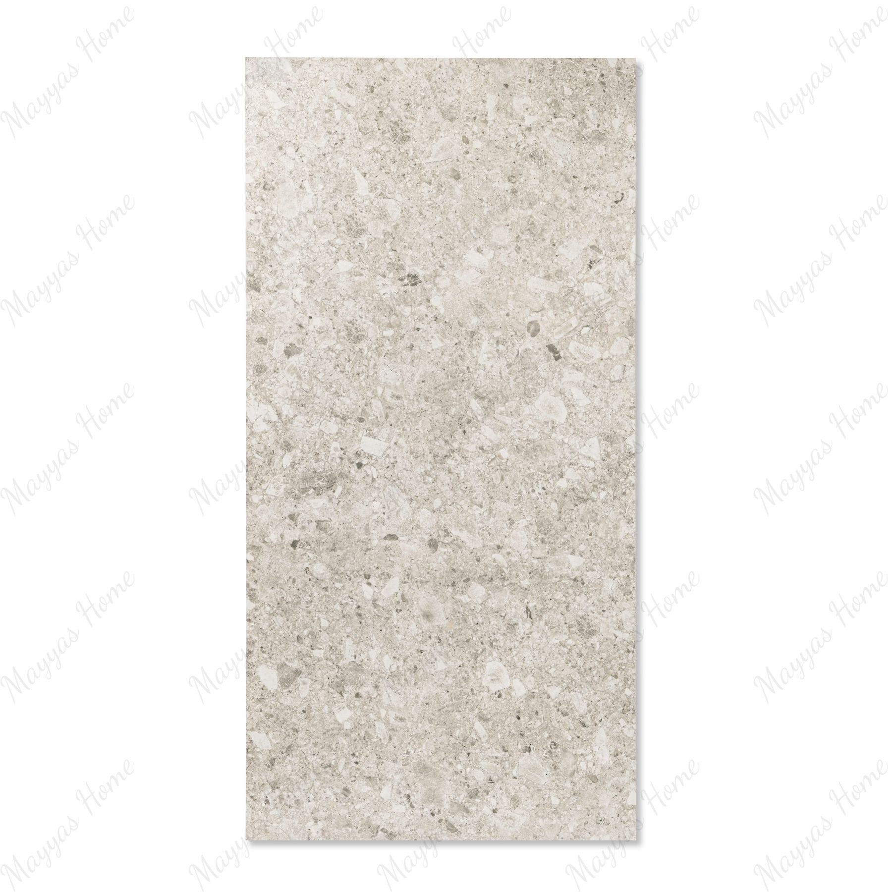 Ceppo De Bianco porcelain tile in 60x120cm size with elegant stone effect, soft light grey tones and durable 9mm thickness for walls and floors.