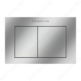 Chrome polished slate flush plate – slim dual-flush design, easy-clean, durable, stylish modern bathroom solution for concealed cisterns.