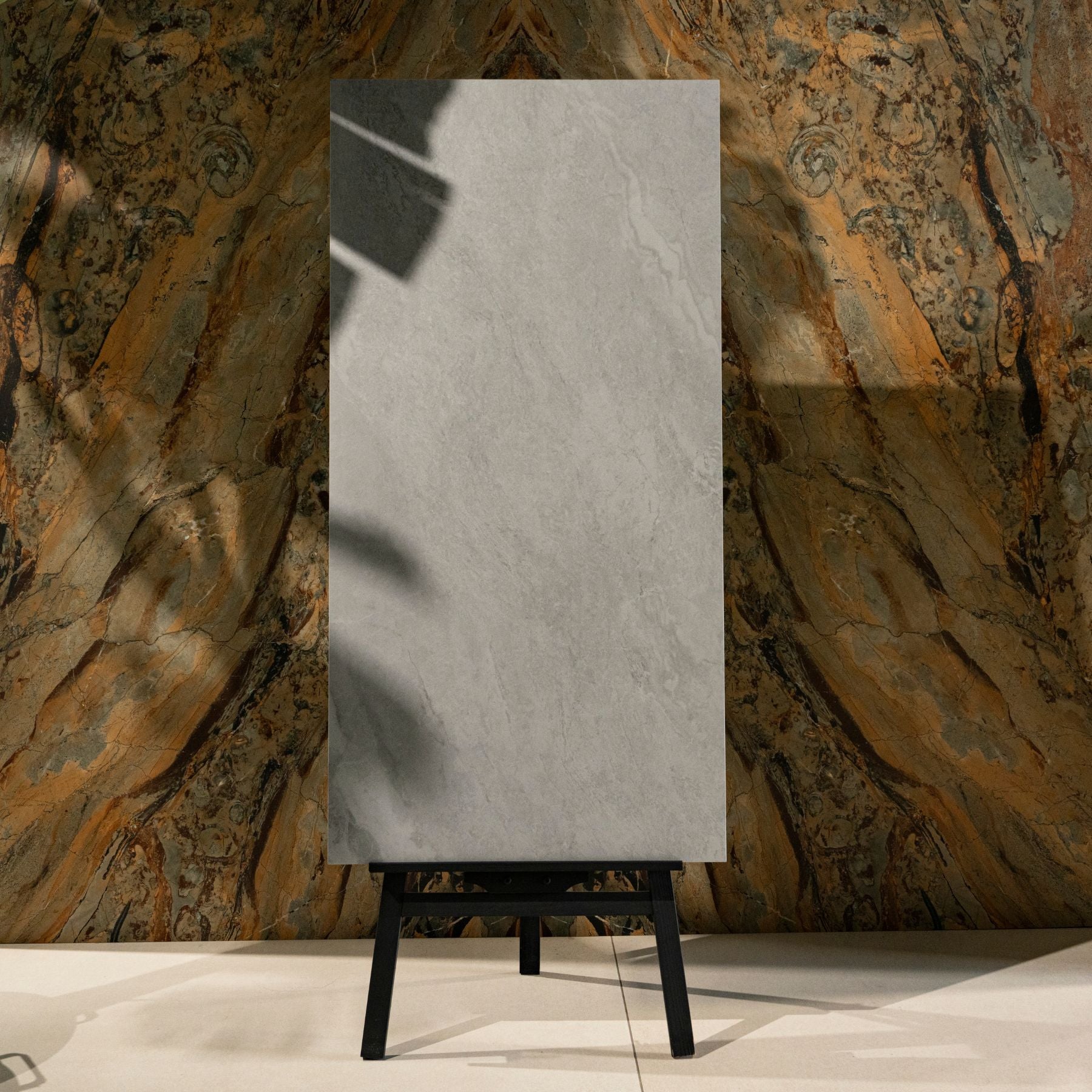 Cinati Grey porcelain tile in 60x120cm features a refined grey stone look with durability, low maintenance, and modern appeal for floors and walls.