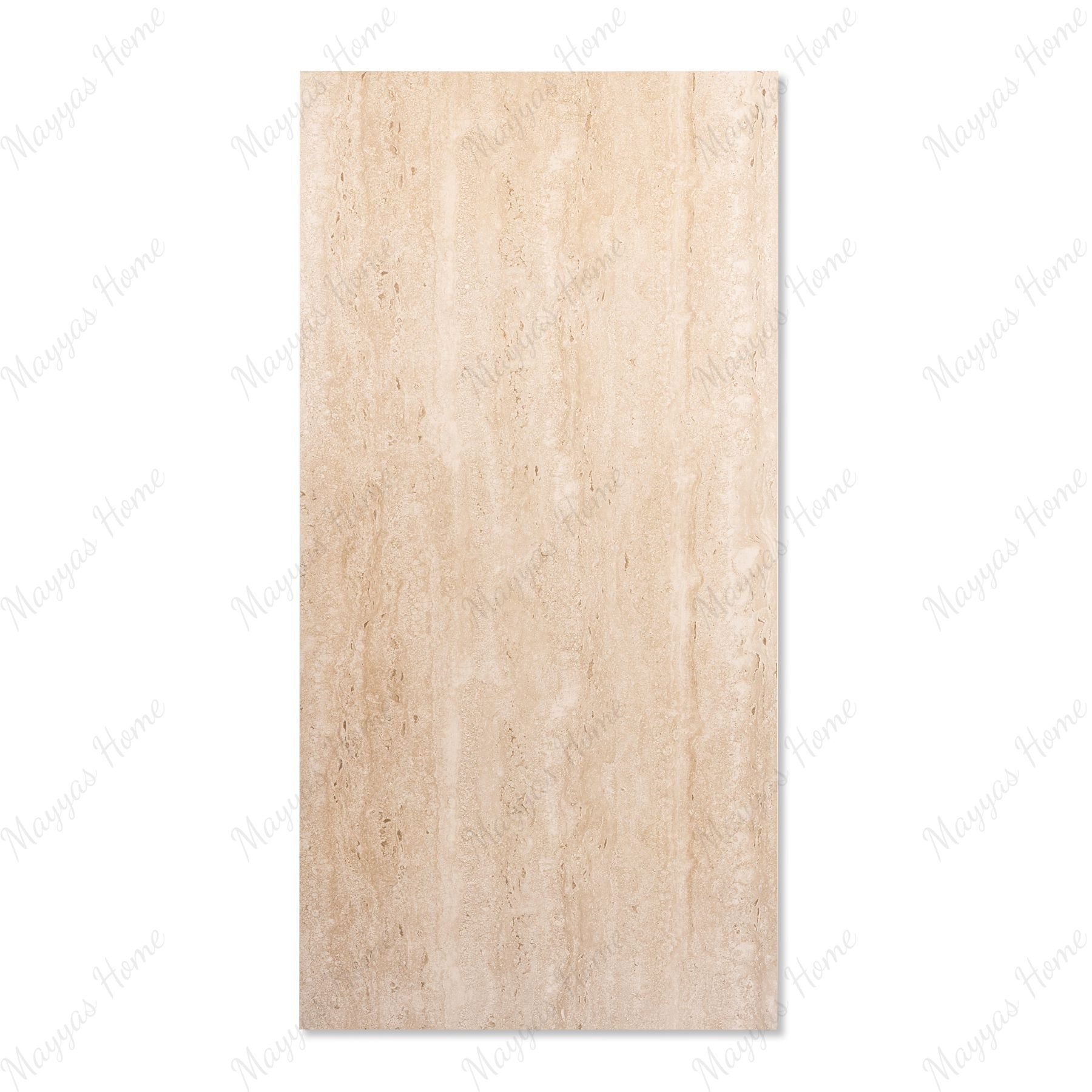 Classic Travertine Beige matt stone effect porcelain tile 60x120cm with 9mm thickness offers warm, natural elegance.