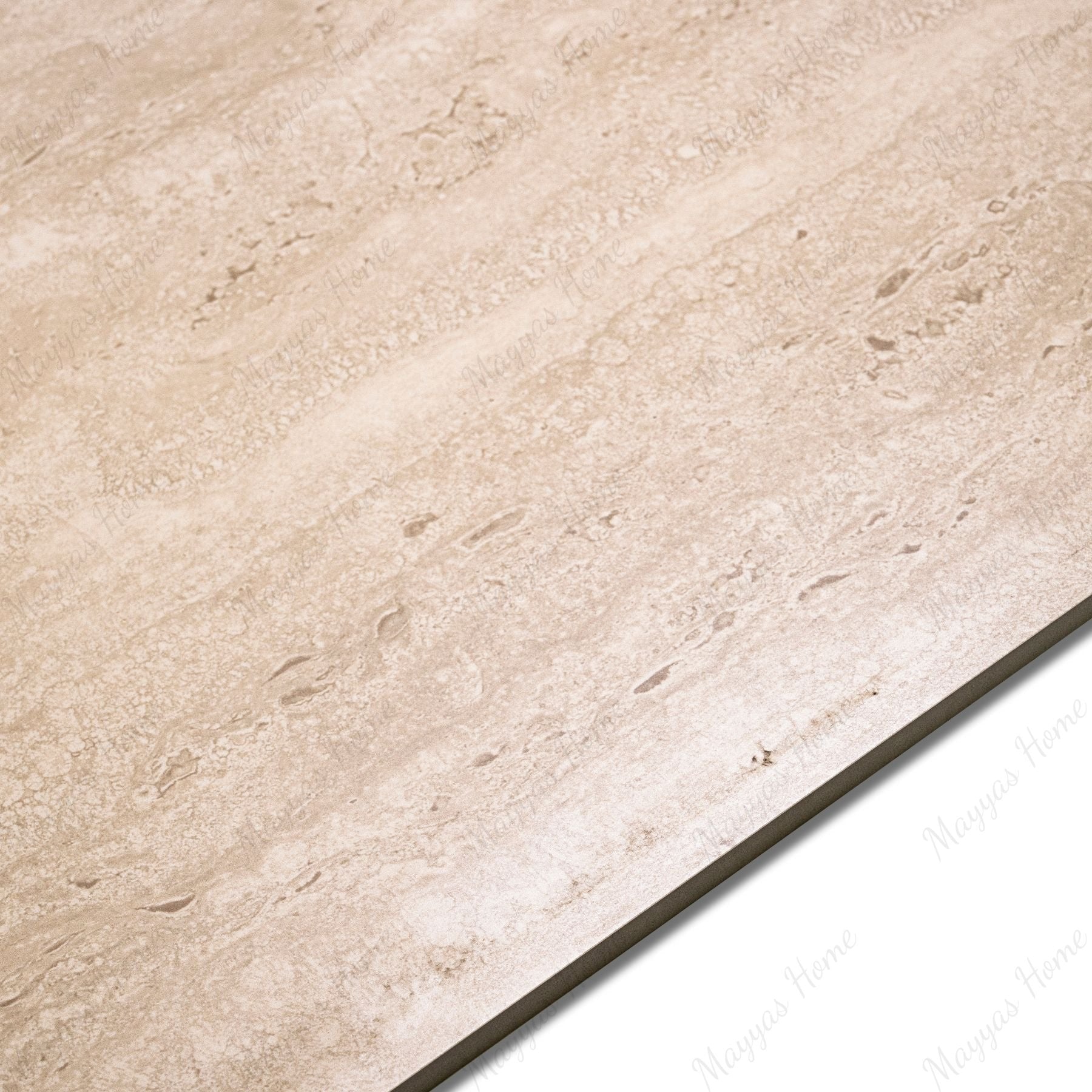 Classic Travertine Beige matt stone effect porcelain tile 60x120cm with 9mm thickness offers warm, natural elegance.