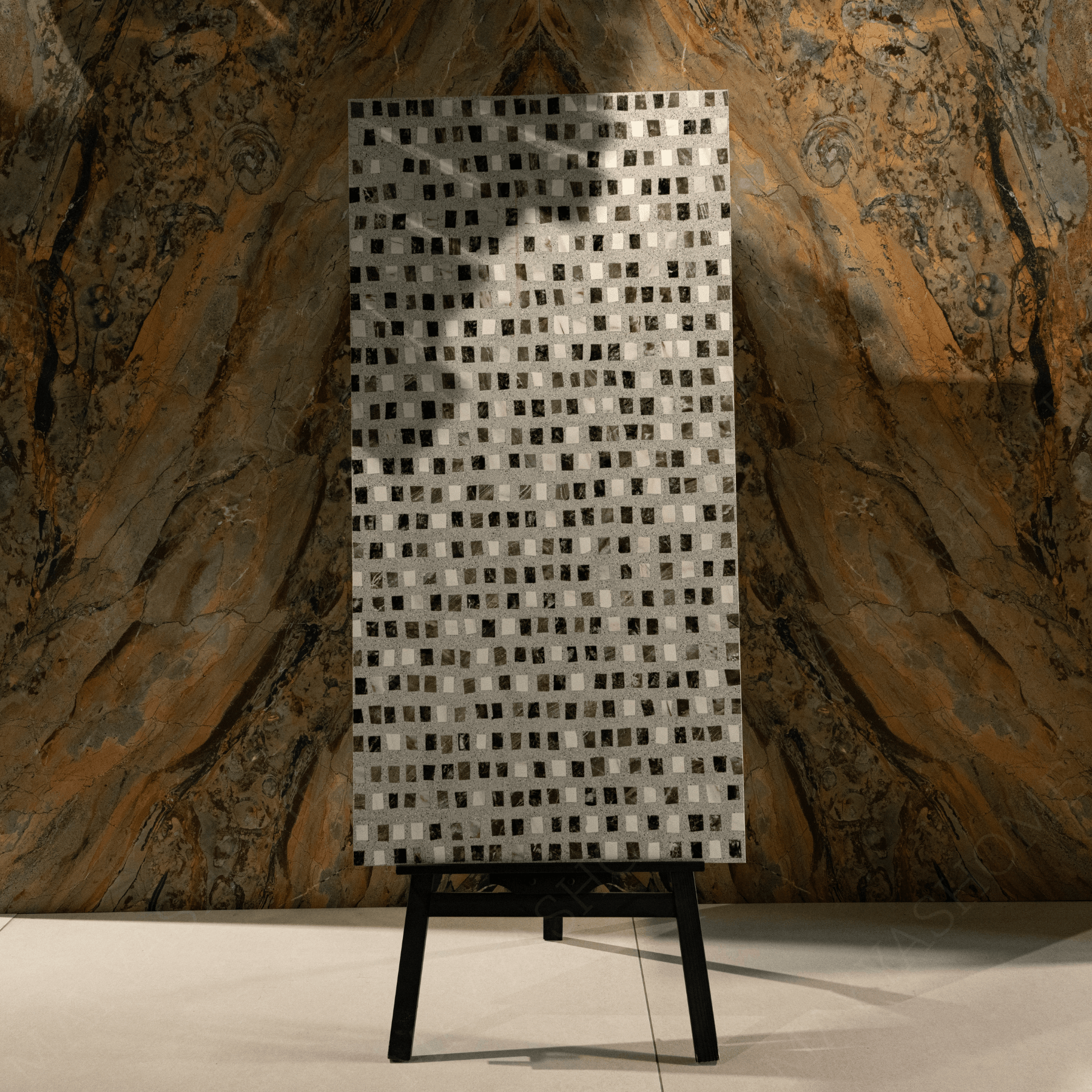 Clobber Chips Grey 60x120cm porcelain tile with carving matt finish. Durable, stylish, and slip-resistant for modern walls and flooring.