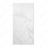 Cloud White porcelain tile in 60x120cm size with soft marble effect, clean white tones and durable 9mm thickness for walls and floors.