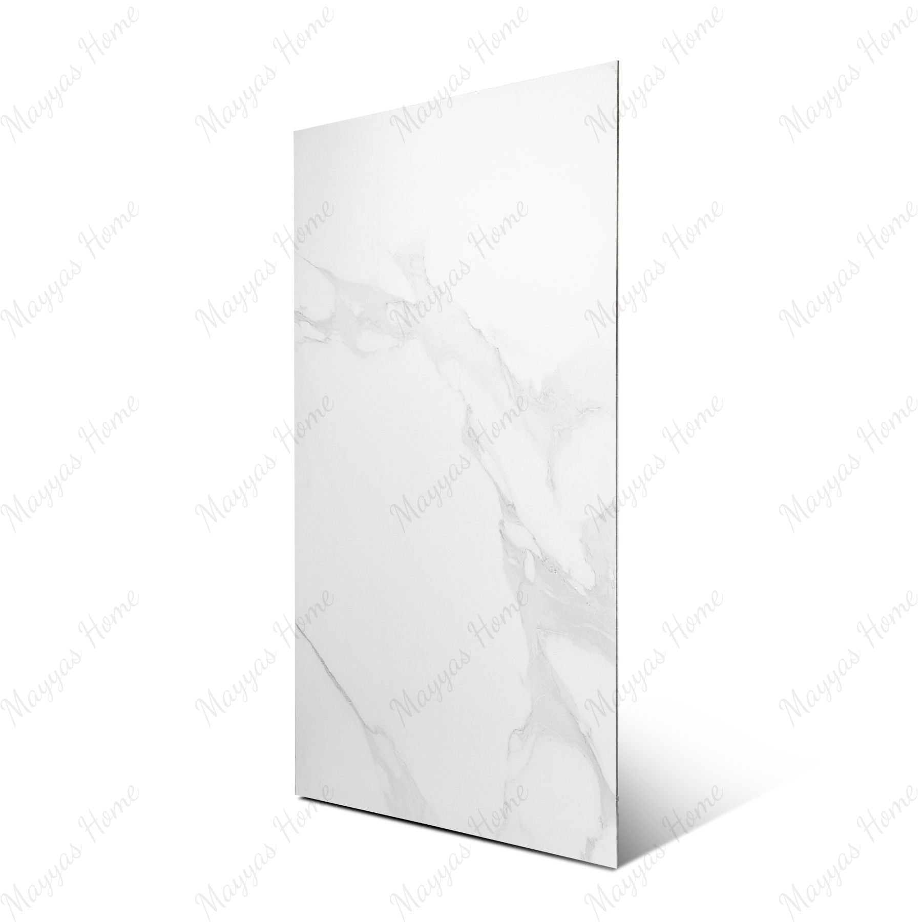 Cloud White porcelain tile in 60x120cm size with soft marble effect, clean white tones and durable 9mm thickness for walls and floors.