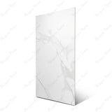 Cloud White porcelain tile in 60x120cm size with soft marble effect, clean white tones and durable 9mm thickness for walls and floors.