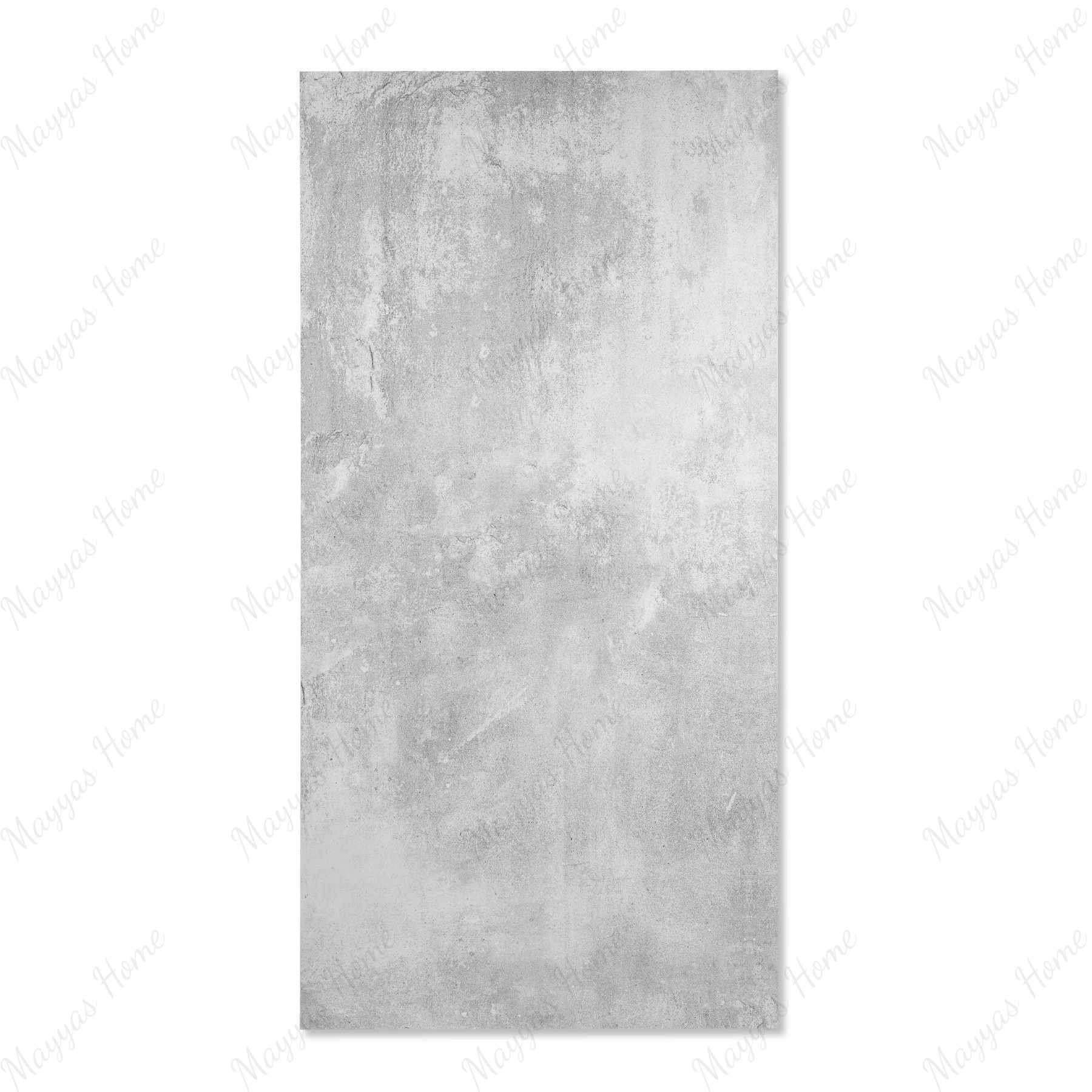 Concrete Grey porcelain tile in 60x120cm size with modern concrete look, neutral grey tones and durable 9mm thickness for floors and walls.