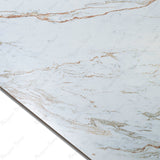Copper Vein Statuario polished marble effect porcelain tile 60x120cm 9mm delivers luxurious white marble look with durable porcelain for floors and walls.