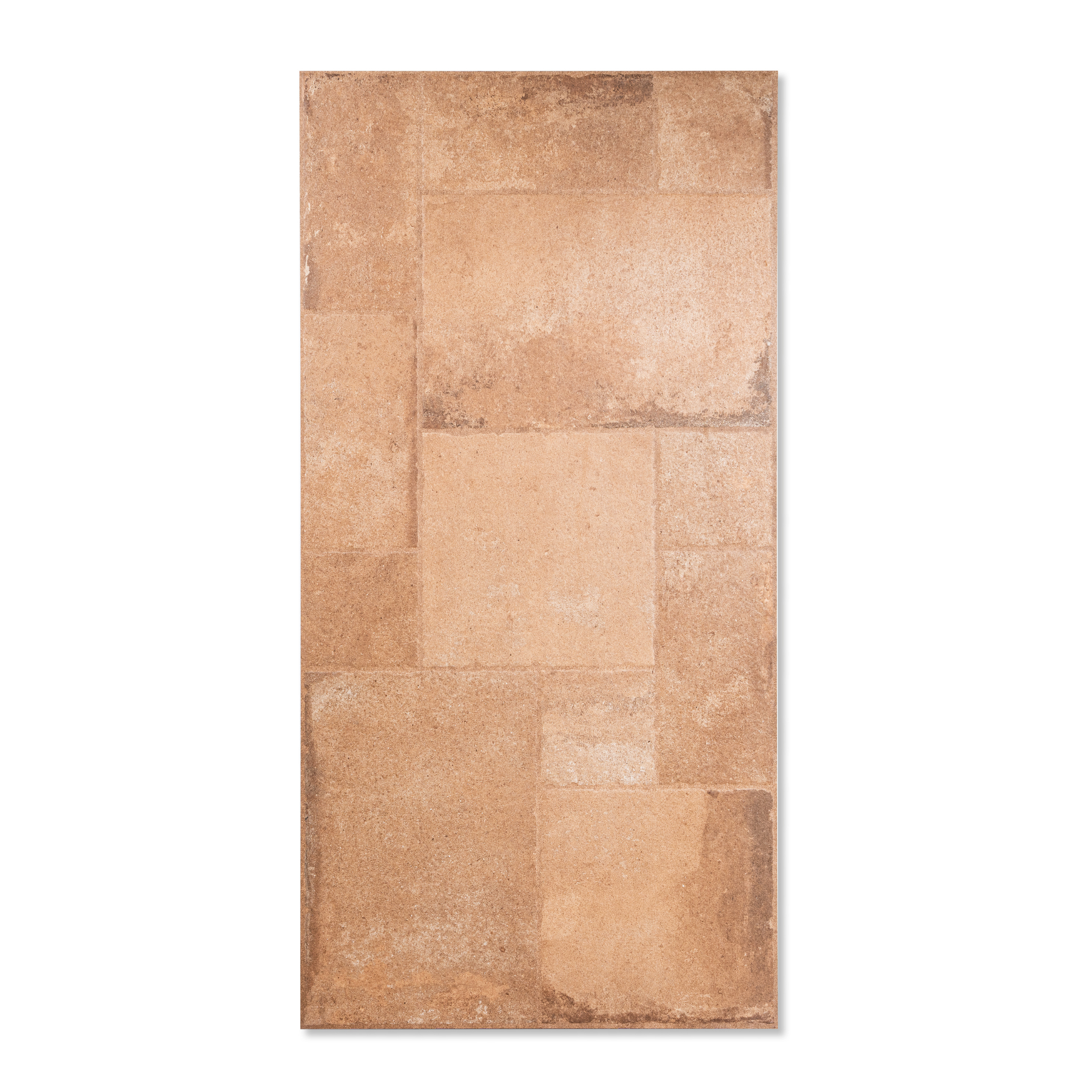 Cottage Terra Cubix porcelain tile 60x120cm 9mm thickness, terra-cotta stone look with geometric decor, durable porcelain tile for modern walls and floors.