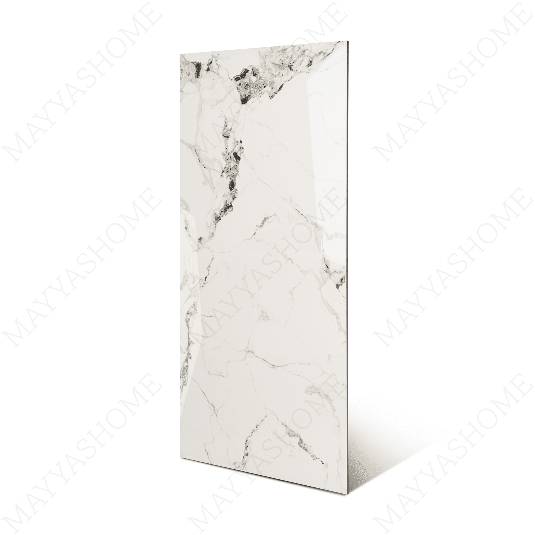 Crystal Ash porcelain tile 60x120cm 9mm thickness, ash grey marble look design, durable porcelain tile for modern floors and walls.
