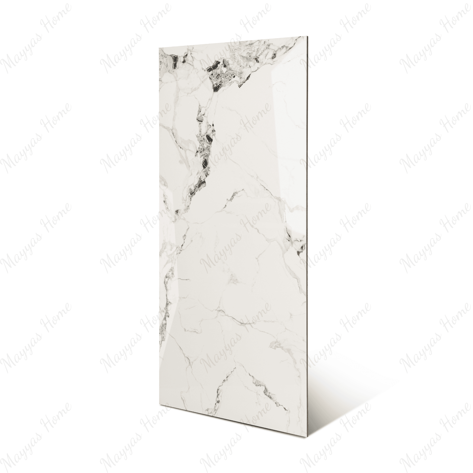 Crystal Ash porcelain tile 60x120cm 9mm thickness, ash grey marble look design, durable porcelain tile for modern floors and walls.