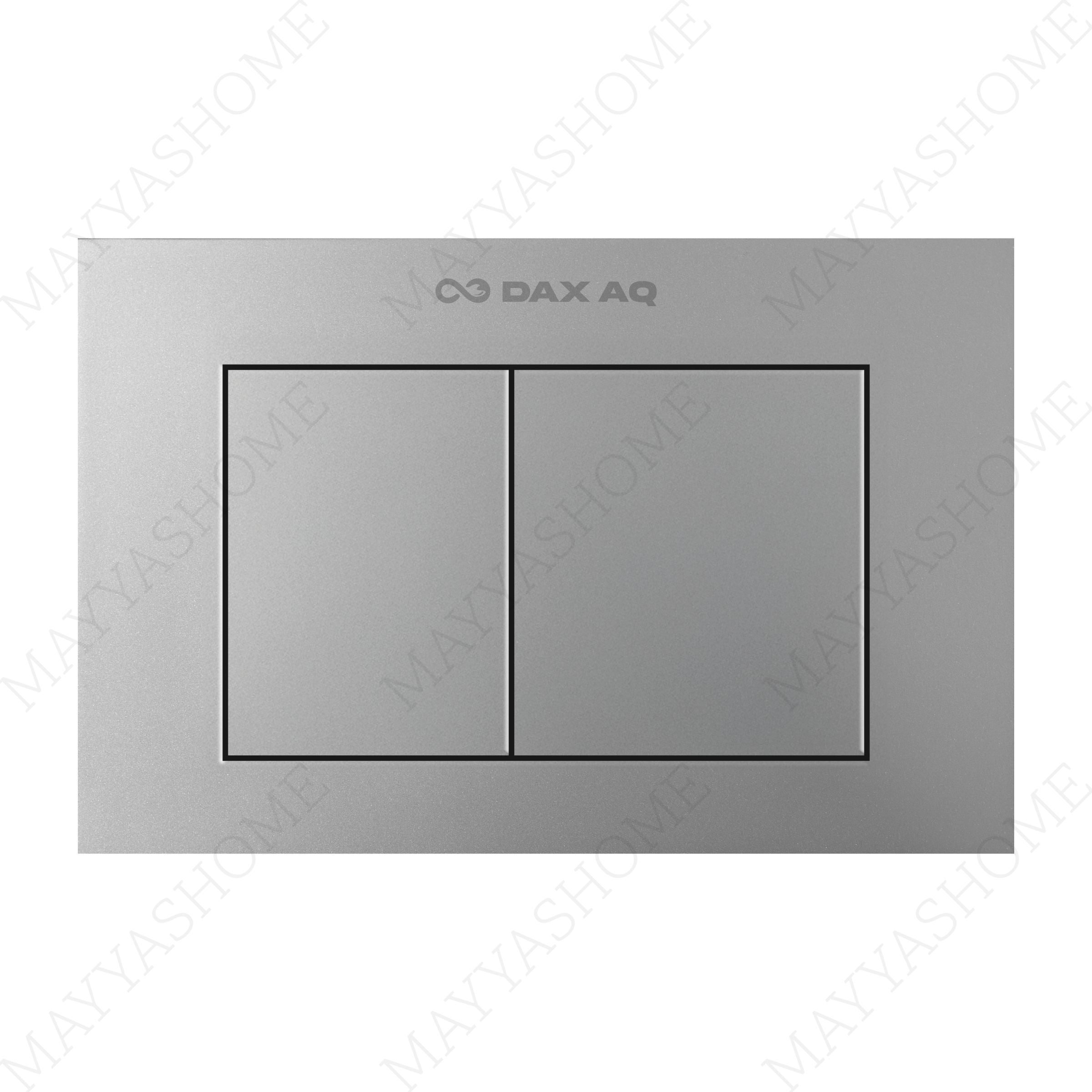 DAX AQ Slate Silver Matt flush plate – durable, slim dual-flush design, easy-clean, water saving, stylish modern bathroom solution for concealed cisterns.