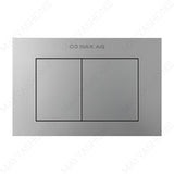 DAX AQ Slate Silver Matt flush plate – durable, slim dual-flush design, easy-clean, water saving, stylish modern bathroom solution for concealed cisterns.