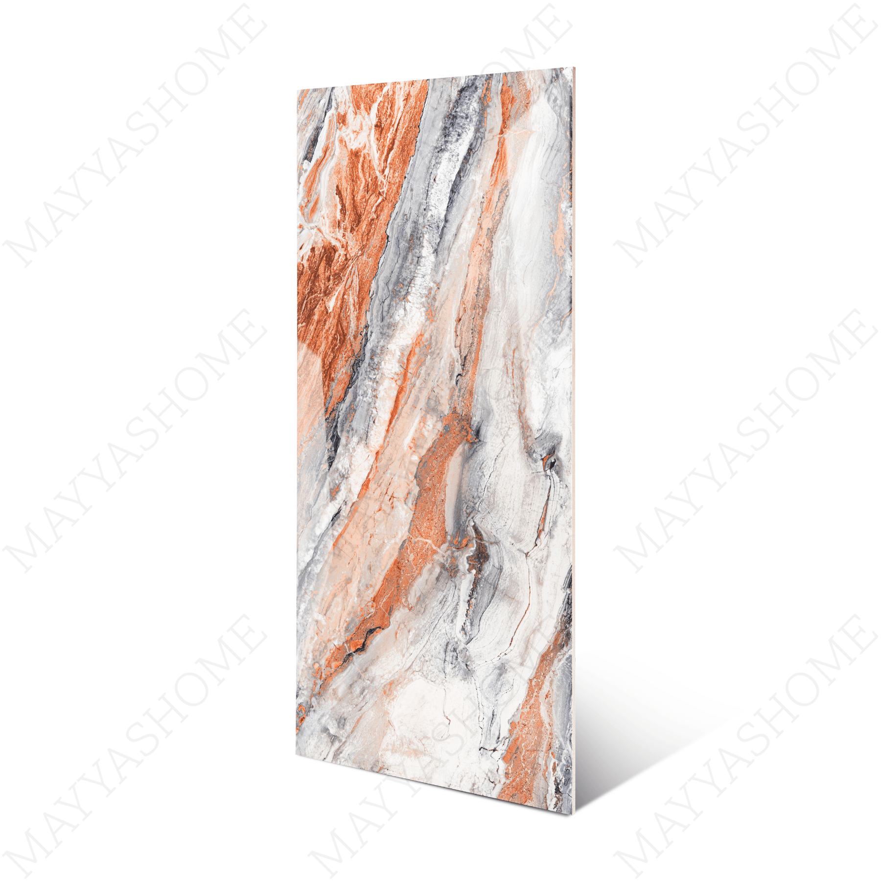 Dike Crimson porcelain tile 60x120cm 9mm thickness, red marble look design, durable porcelain tile ideal for luxury floors and walls.