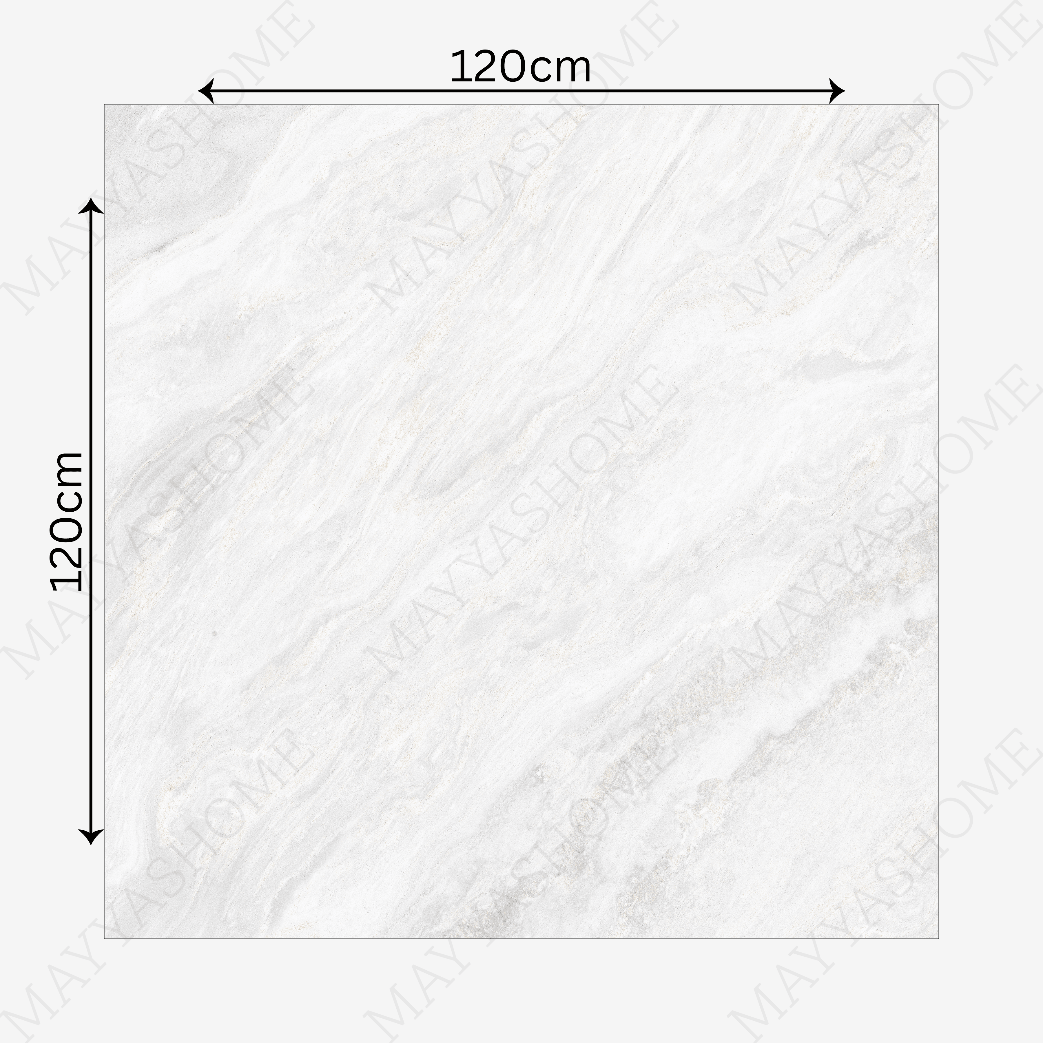 Discover ANTALIYA WHITE – a 120x120cm high gloss marble look porcelain tile. Large format, durable, and perfect for elegant floor and wall installations.