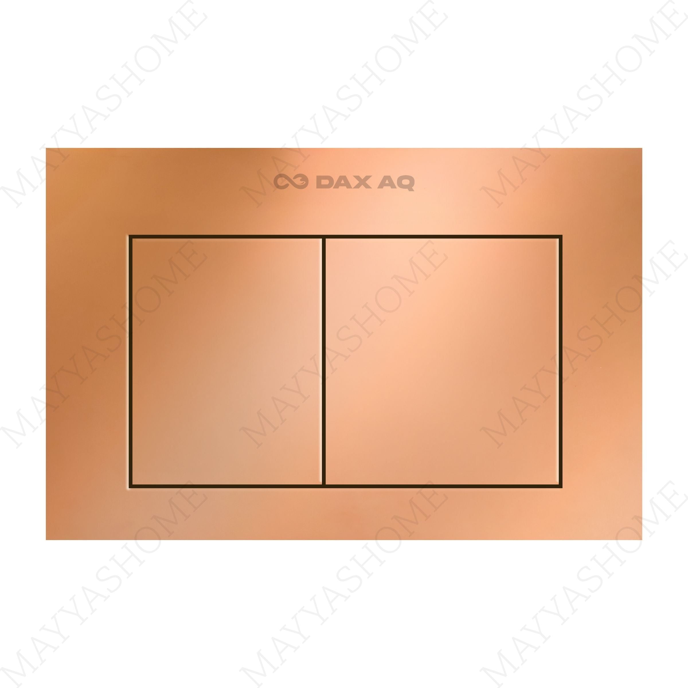 Elegant rose gold flush plate - dual flush control, polished finish & premium modern design for luxury interiors. Ideal for stylish modular switch installations