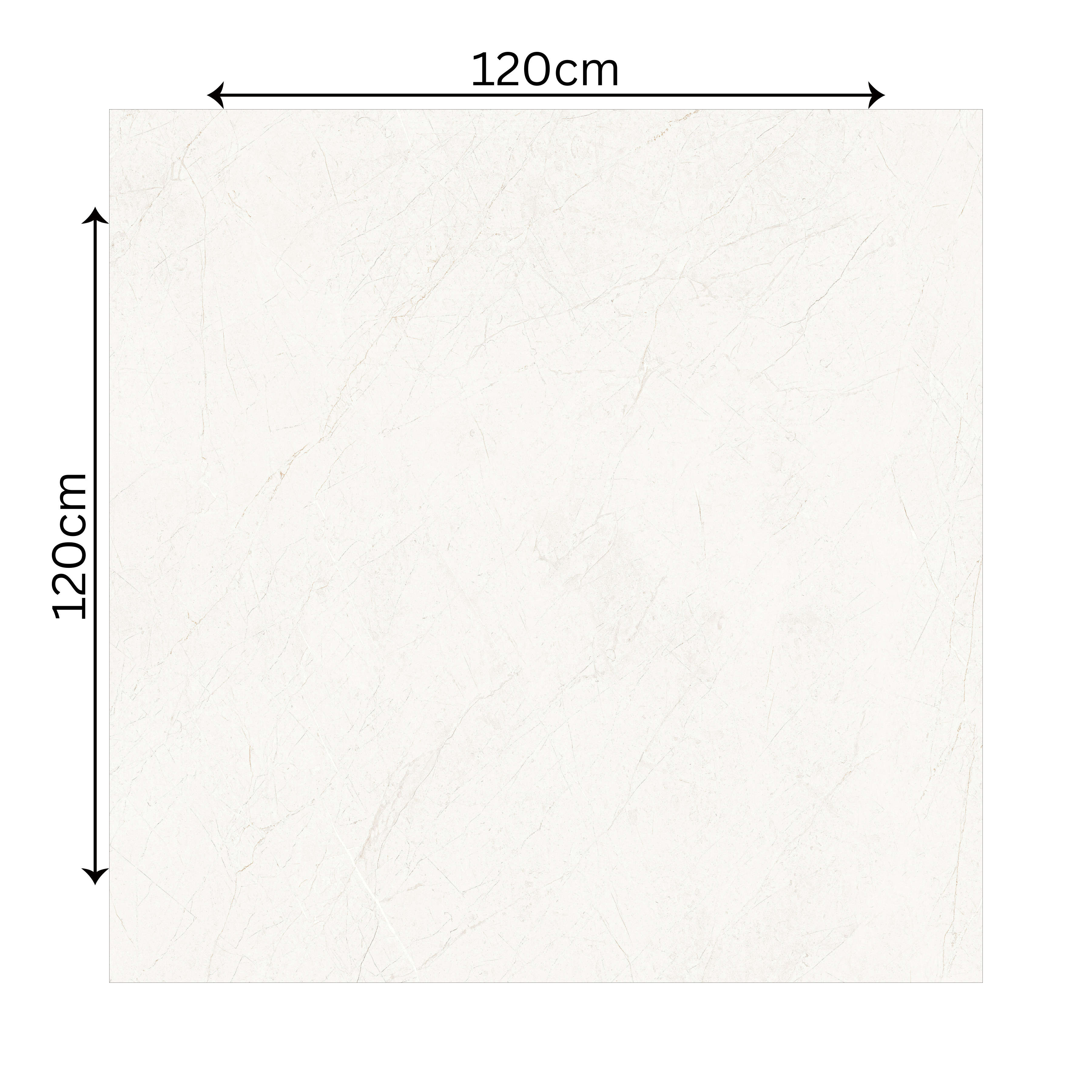Elegent Crema 120x120cm 09mm – Matt