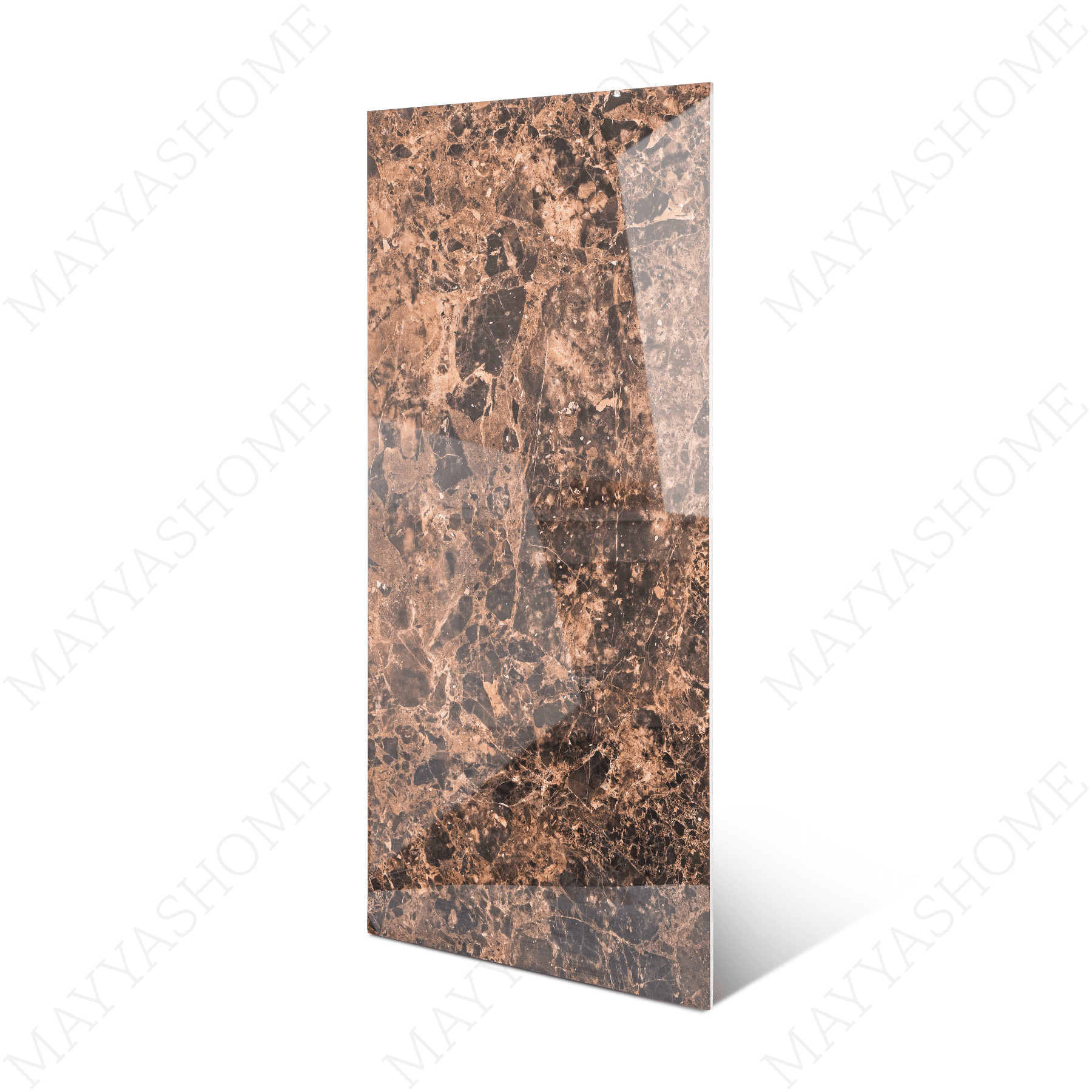 Emperador Coffee porcelain tile 60x120cm 9mm thickness, marble look design, durable porcelain, ideal for floors and walls.