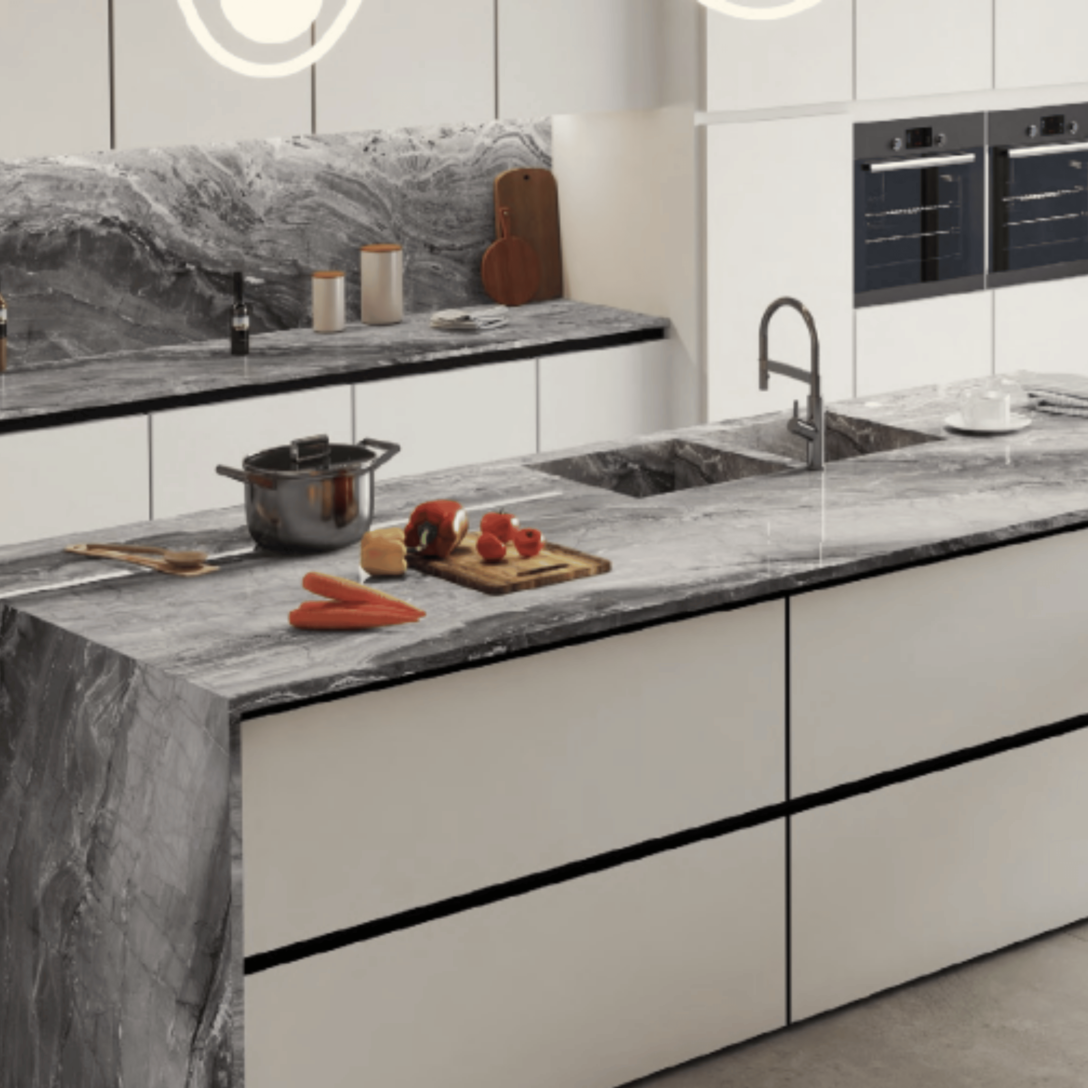 FRAPPUCCINO GREY 120x278cm grey stone look tile with subtle texture and a refined matt finish. A premium large format tile for modern interiors.