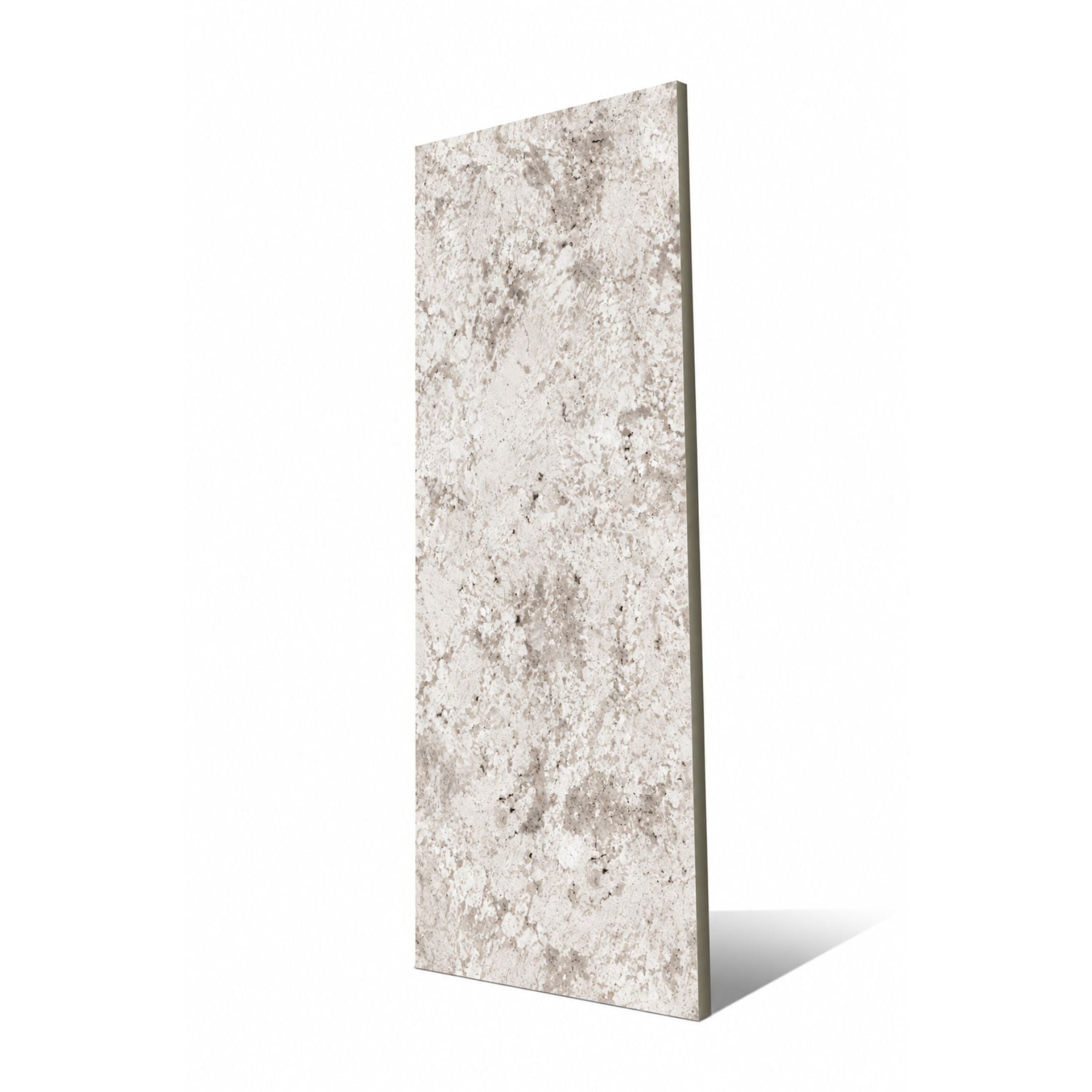 Fantastic White Sparkle Colorbody porcelain slab 120x280cm, 9mm thick, with a high-shine luminous surface for bright floors, walls and modern interiors.