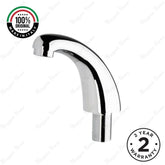 Fixed washbasin spout for above-counter installation with G1/2 male connection and flow limiter options. Ideal for hotels, offices and commercial bathrooms in UAE.
