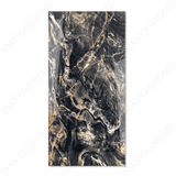 Florance Black porcelain tile 60x120cm 9mm thickness, black marble look design, durable porcelain tile for modern luxury floors and walls.