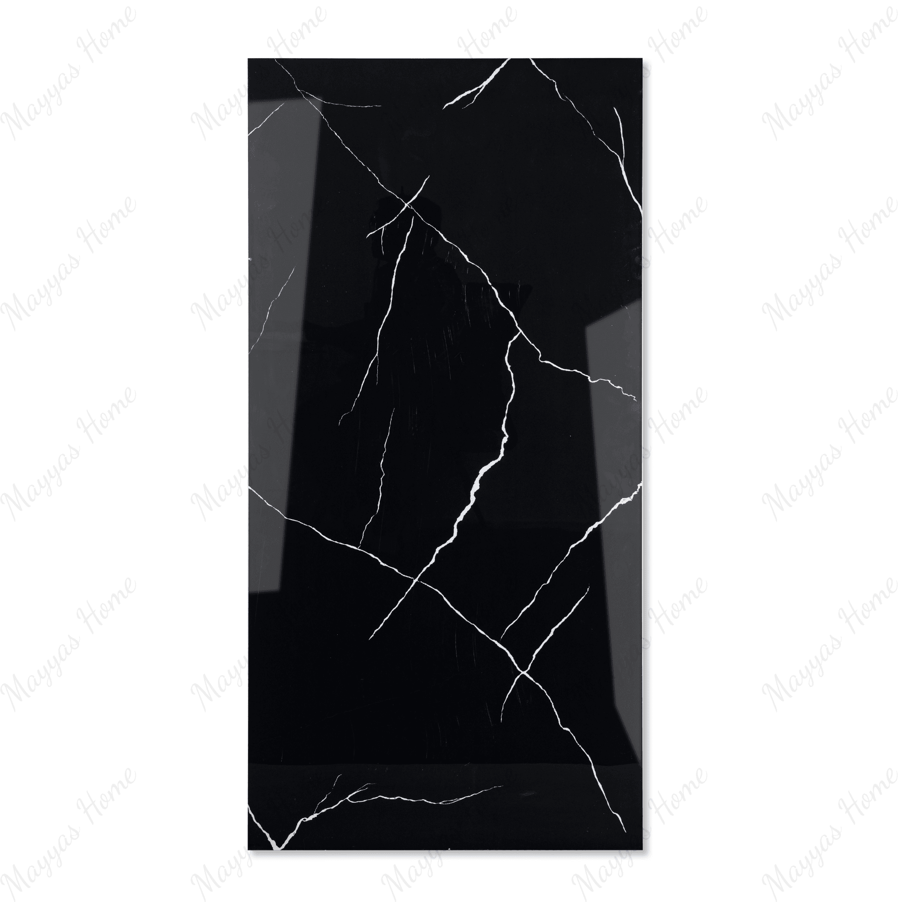 Forest Black porcelain tile 60x120cm 9mm thickness, bold marble look design, durable porcelain, ideal for luxury floors and walls.