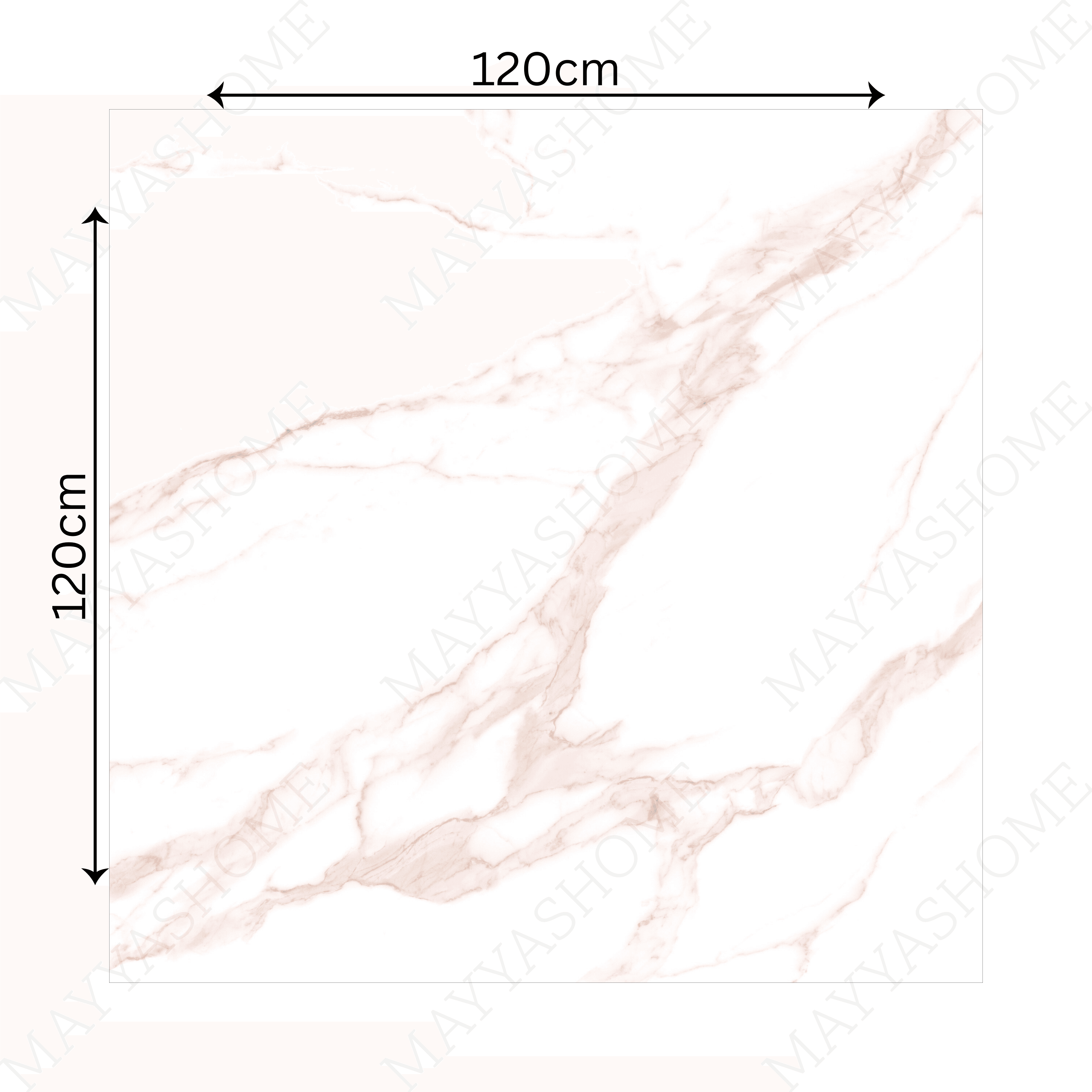 GRISAL PINK – 120x120cm glossy porcelain tile with elegant pink marble design. Large format tile perfect for sophisticated flooring and wall applications.