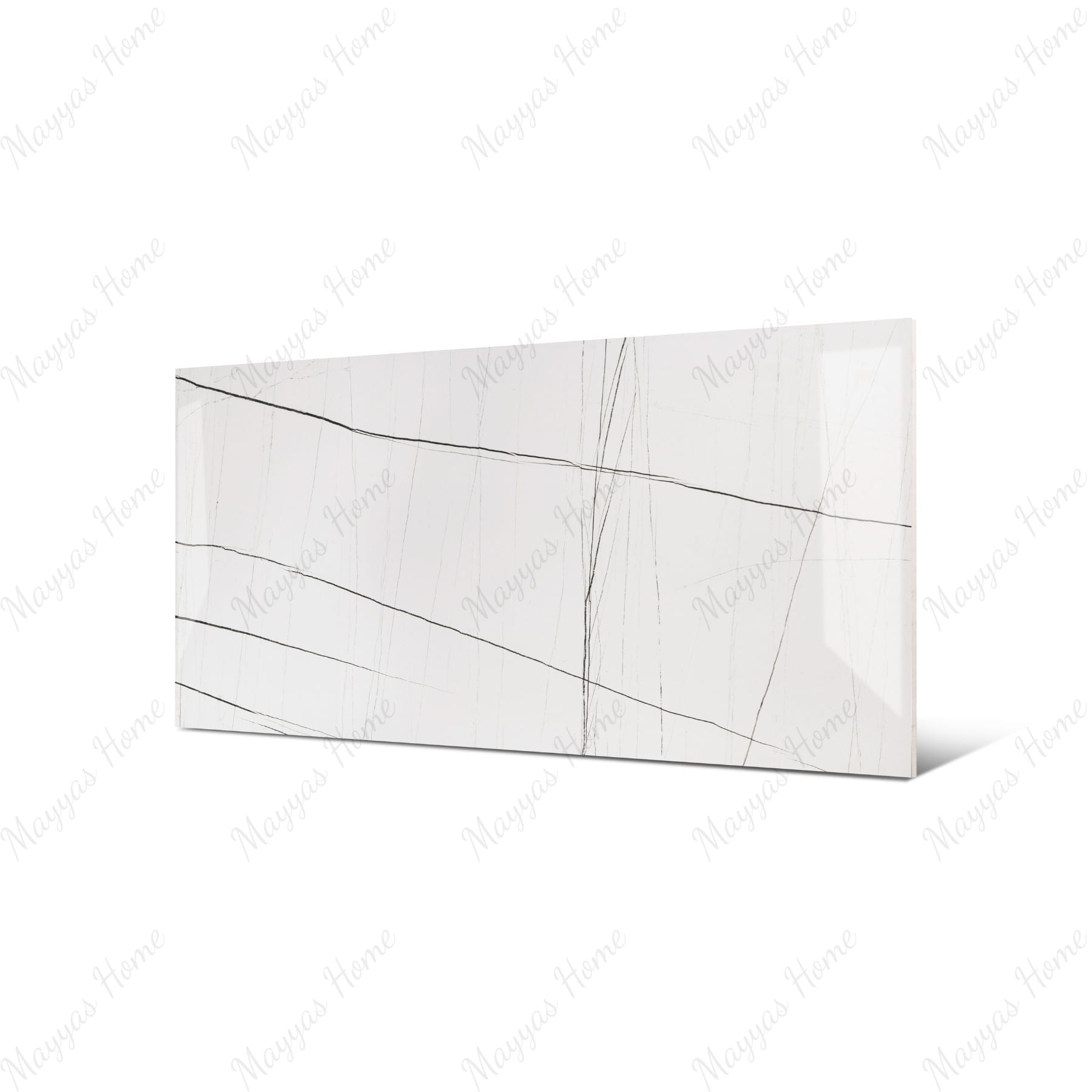Galaxy White 80x160cm 9 mm glossy porcelain tiles. Sleek white marble-look floor & wall tiles for UAE homes & commercial interiors.