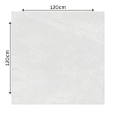 Granite White 120x120cm matt porcelain tile with subtle stone detail. Durable, stylish, and ideal for walls and modern flooring.