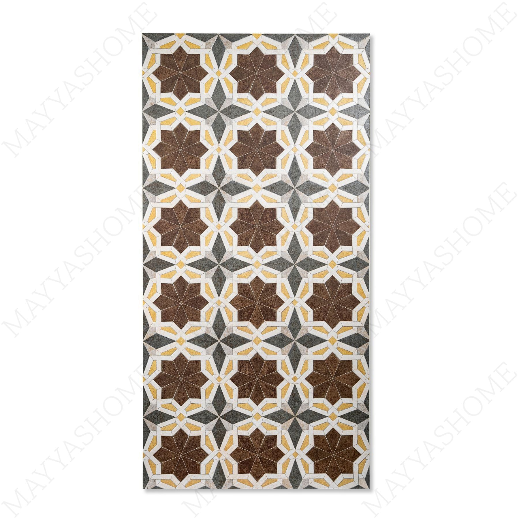 Grescon Brown 60x120cm porcelain tile with craftech matt finish. Durable, slip-resistant, and elegant for walls and flooring in modern interiors.