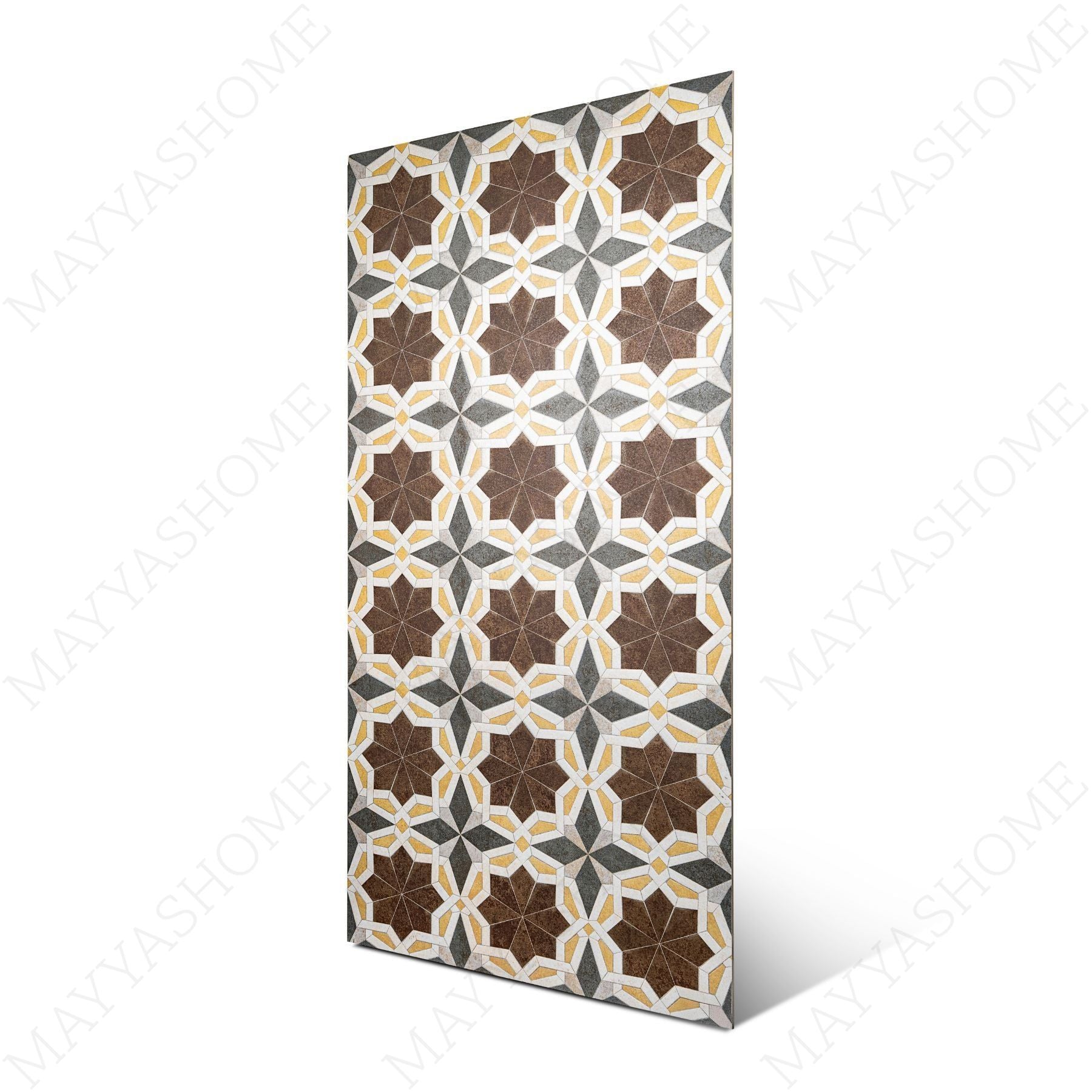 Grescon Brown 60x120cm porcelain tile with craftech matt finish. Durable, slip-resistant, and elegant for walls and flooring in modern interiors.