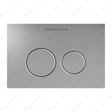 Halo Silver Matt flush plate with dual-flush control, scratch-resistant surface, water saving and modern minimalist design for premium bathrooms.