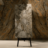 Harvest Grey (60x120cm, 09mm) tiles boast a Random Glitter on Matt Special Finish, combining a sophisticated grey tone with a delicate shimmer. Ideal for indoor floors and walls, these tiles bring a modern elegance and subtle sparkle to any space, perfect for those who seek understated luxury.