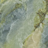 IRISH GREEN 120x278cm book match marble look tile in glossy finish. A bold large format tile for luxurious and modern interiors.