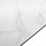 Imperial Bianco porcelain tile 60x120cm with 9mm thickness features a luxury marble look, durable porcelain body, ideal for floors and walls.