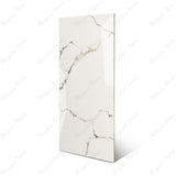 Ivory Crackle glossy porcelain tile 60x120cm with 9mm thickness features warm ivory tones, decorative crackle pattern texture and elegant polished finish.