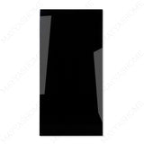 Jet Black glossy porcelain tile 60x120cm with 9mm thickness features deep solid black tone and polished luxury finish for modern interiors.