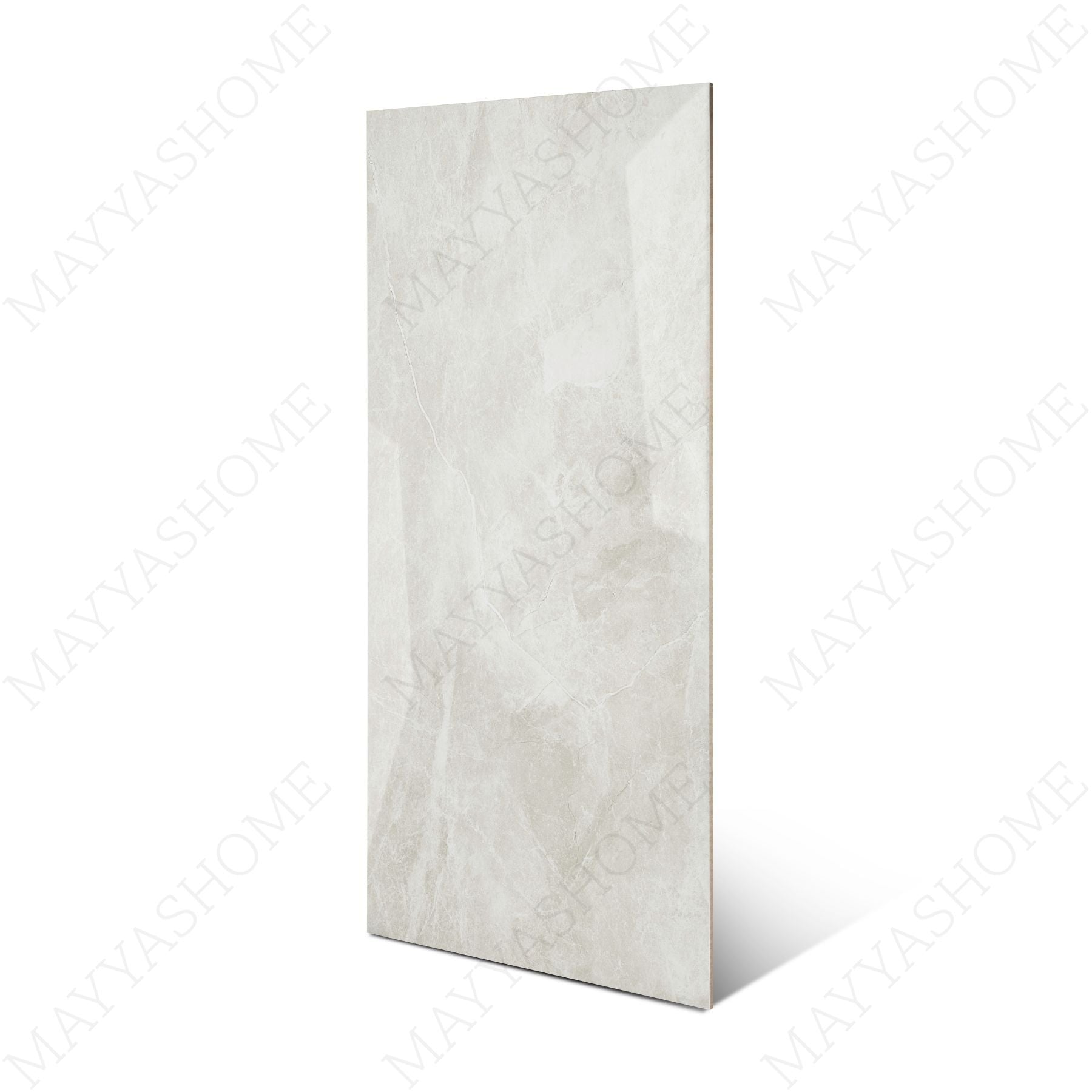 Juliano Silver polished matt porcelain tile 60x120cm with 9mm thickness features soft silver grey tones, elegant veining and smooth satin finish.