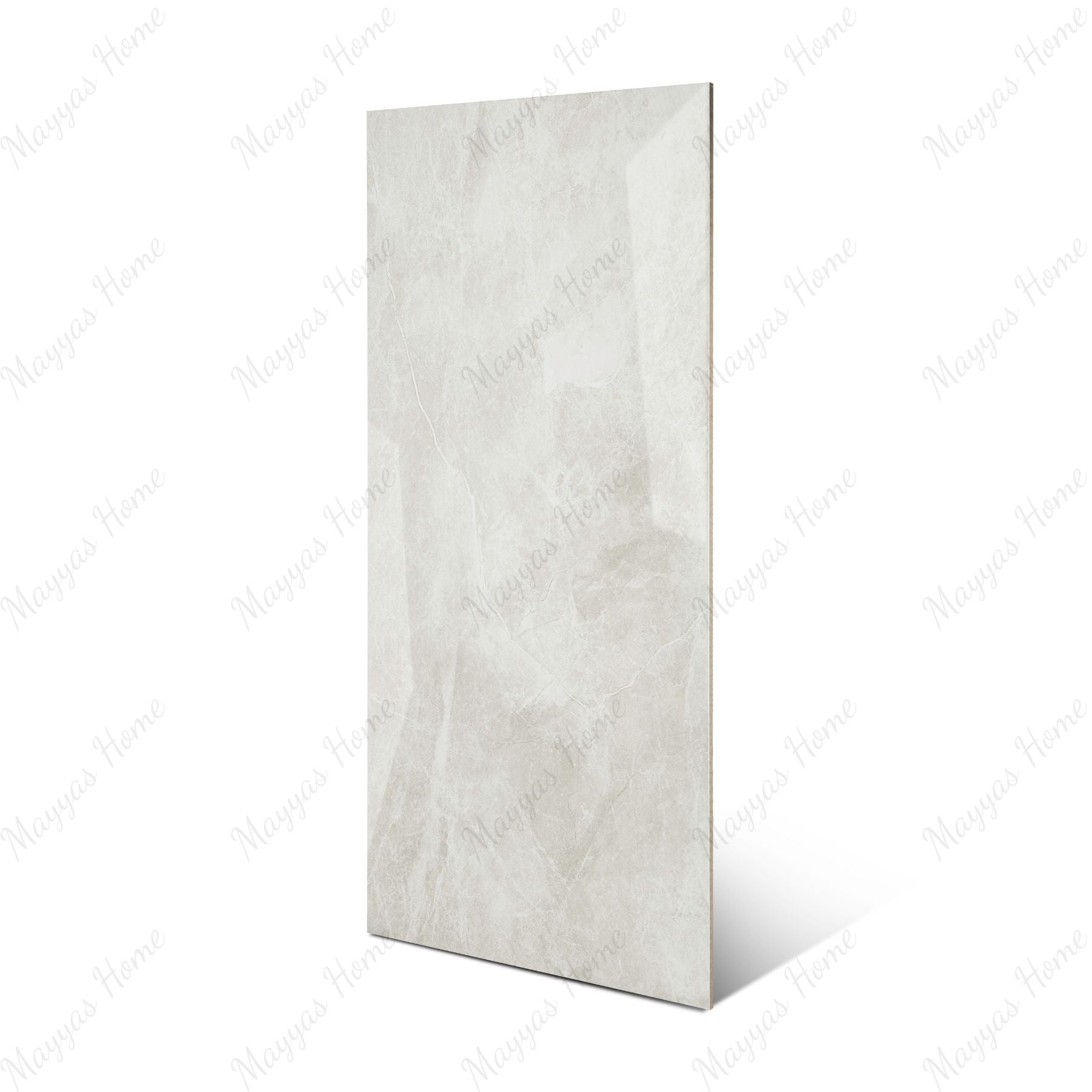 Juliano Silver polished matt porcelain tile 60x120cm with 9mm thickness features soft silver grey tones, elegant veining and smooth satin finish.