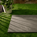 Kandra Grey porcelain tile 60x120cm 2mm thickness, grey stone look design, durable porcelain tile for modern floors and walls.