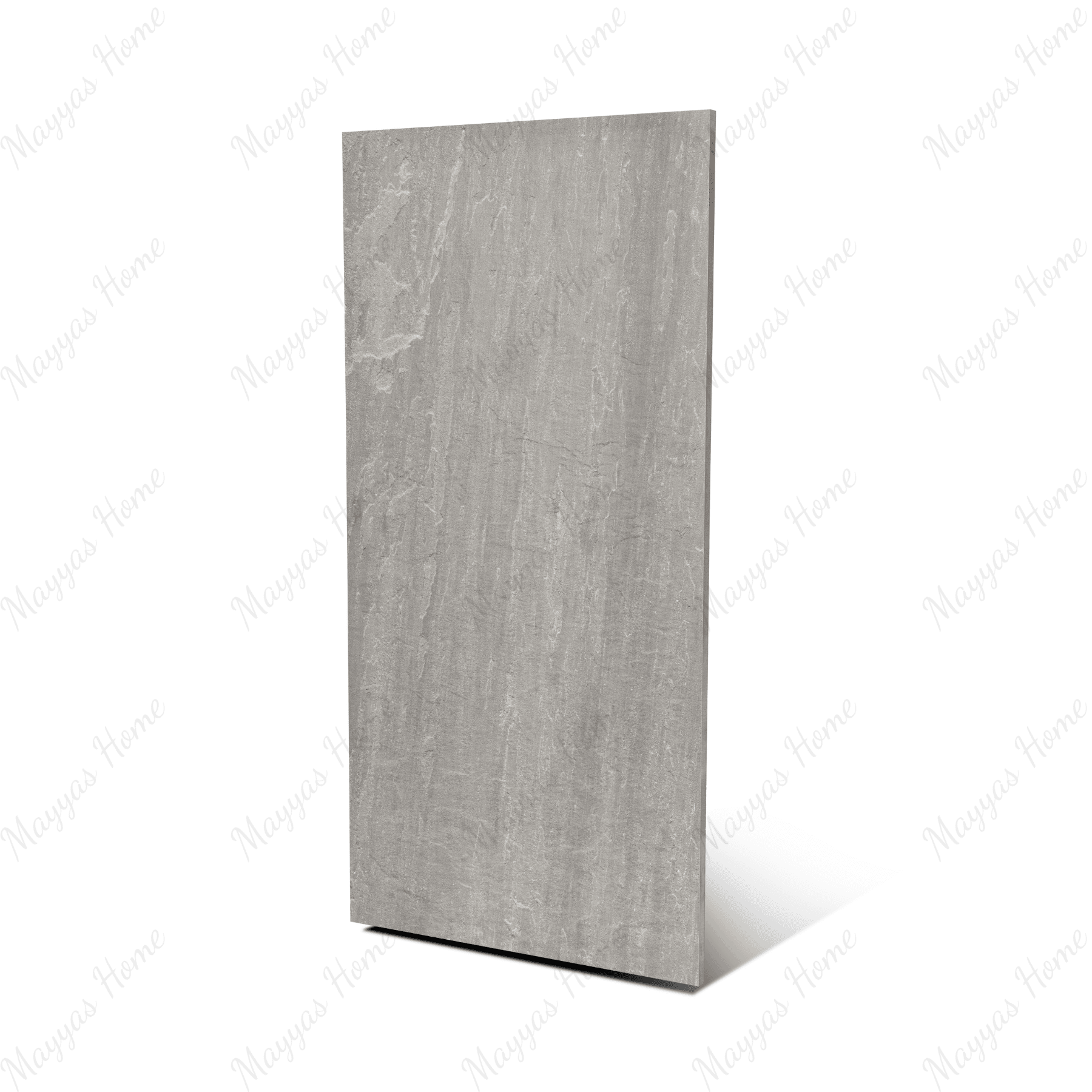 Kandra Grey porcelain tile 60x120cm 2mm thickness, grey stone look design, durable porcelain tile for modern floors and walls.