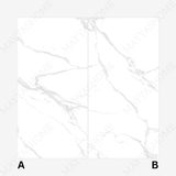 Lexus White Dark 120x240cm end-match glossy tile. Striking marble-inspired porcelain with seamless design, ideal for modern luxury interiors.