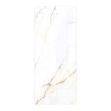 Lincoln Oro polished porcelain tile in 120x280cm with 6mm thickness. Extra-large floor and wall tile for premium residential and commercial interiors.