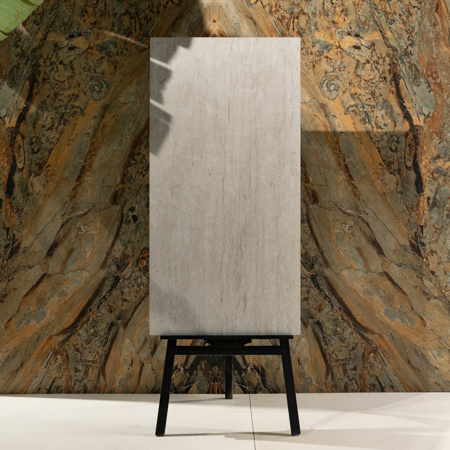 Lunar Surface matt porcelain tile 60x120cm x 2mm with modern textured design. Durable large format tile perfect for contemporary floors and interior walls.